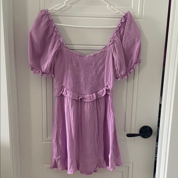 Show Me Your MuMu Lavender Gauzy Mini Dress - Picture 5 of 6
